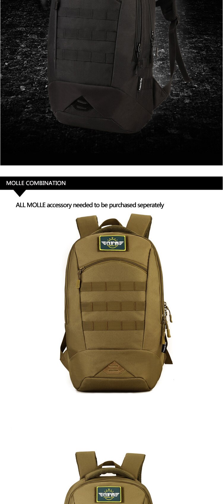 35L Utility Laptop School Backpacks Military Assault Tactical Bag Creeper Rucksack Camping Hiking Hunting Camo Army Hunters Bags