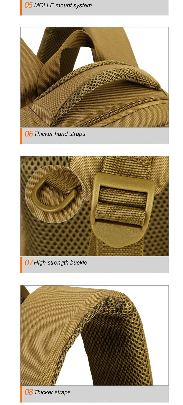 35L Utility Laptop School Backpacks Military Assault Tactical Bag Creeper Rucksack Camping Hiking Hunting Camo Army Hunters Bags