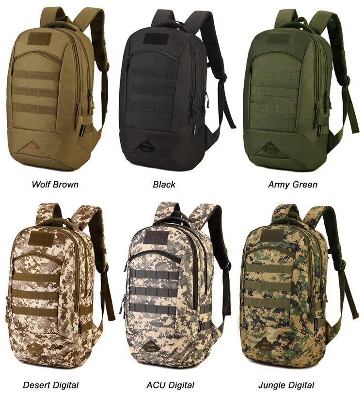 35L Utility Laptop School Backpacks Military Assault Tactical Bag Creeper Rucksack Camping Hiking Hunting Camo Army Hunters Bags