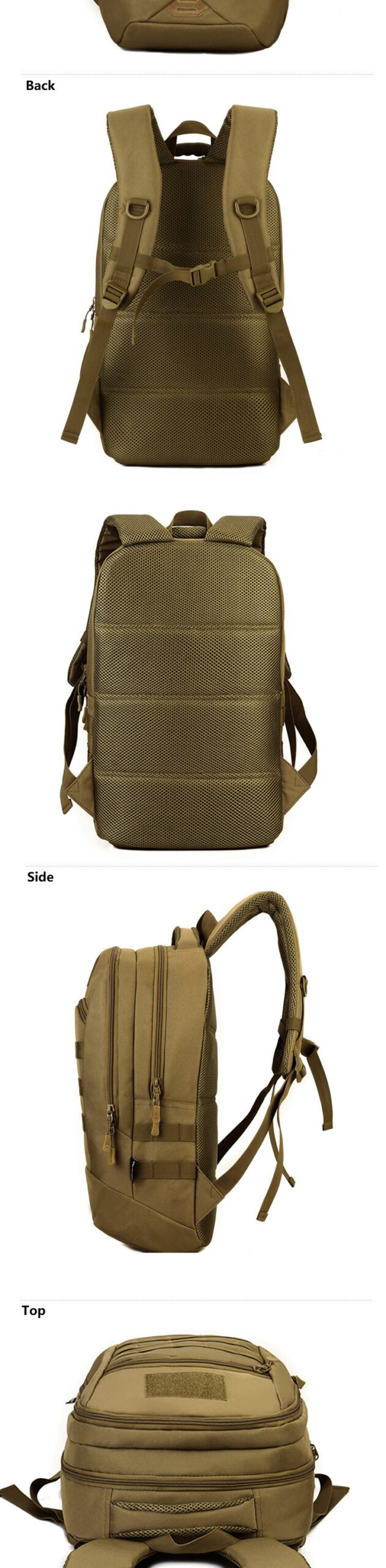 35L Utility Laptop School Backpacks Military Assault Tactical Bag Creeper Rucksack Camping Hiking Hunting Camo Army Hunters Bags