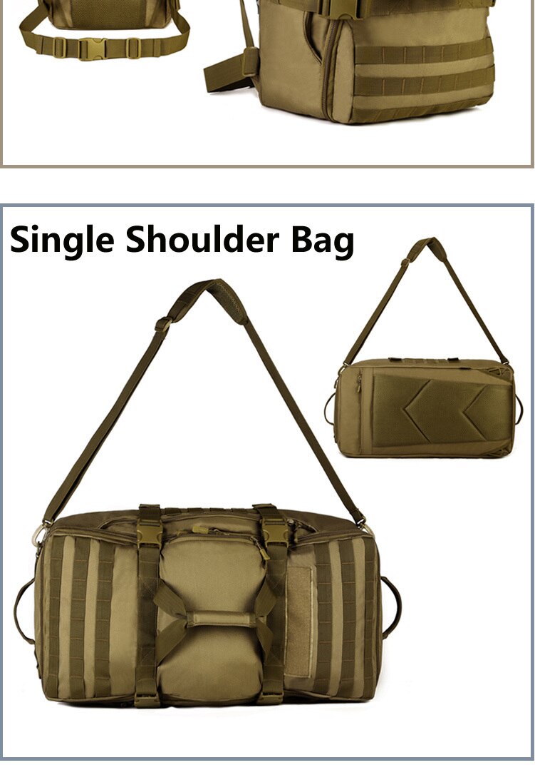 60L Military Tactics Backpack Large Bag Multifunction Capacity Camo Camping Hunting Travel Rucksack Waterproof Nylon Duffel Bag