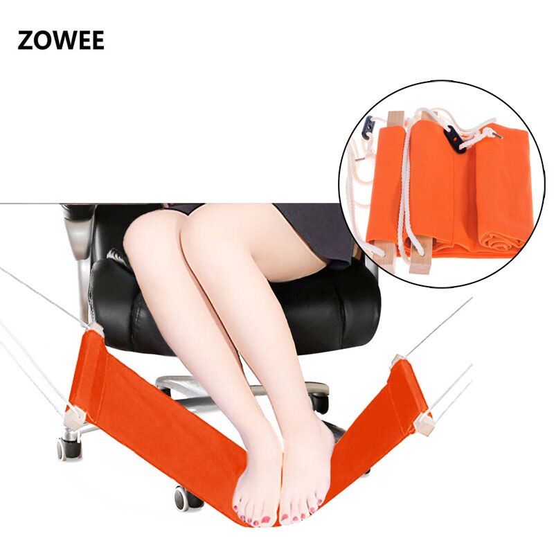 ZOWEE Desk Feet Hammock Foot Chair Care Tool The Foot Hammock Outdoor Rest Cot Portable Office Foot Hammock Mini Feet Rest
