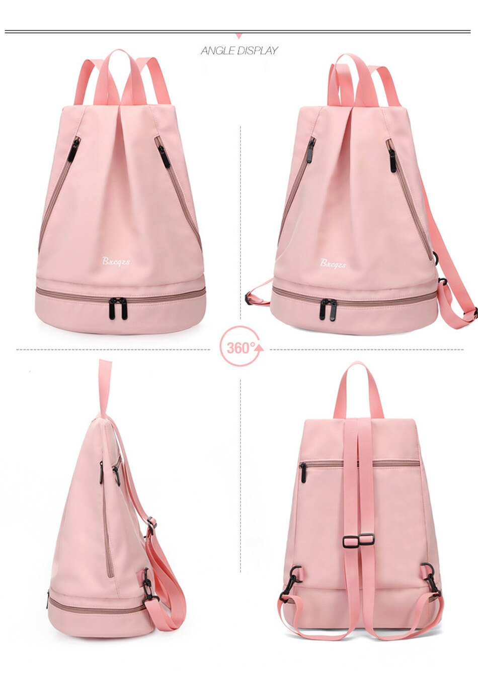 Separate Wet And Dry Swimming Gym Backpack High Quality Women Shoulder Nylon Waterproof Beach Bag With Independent Shoes Pocket