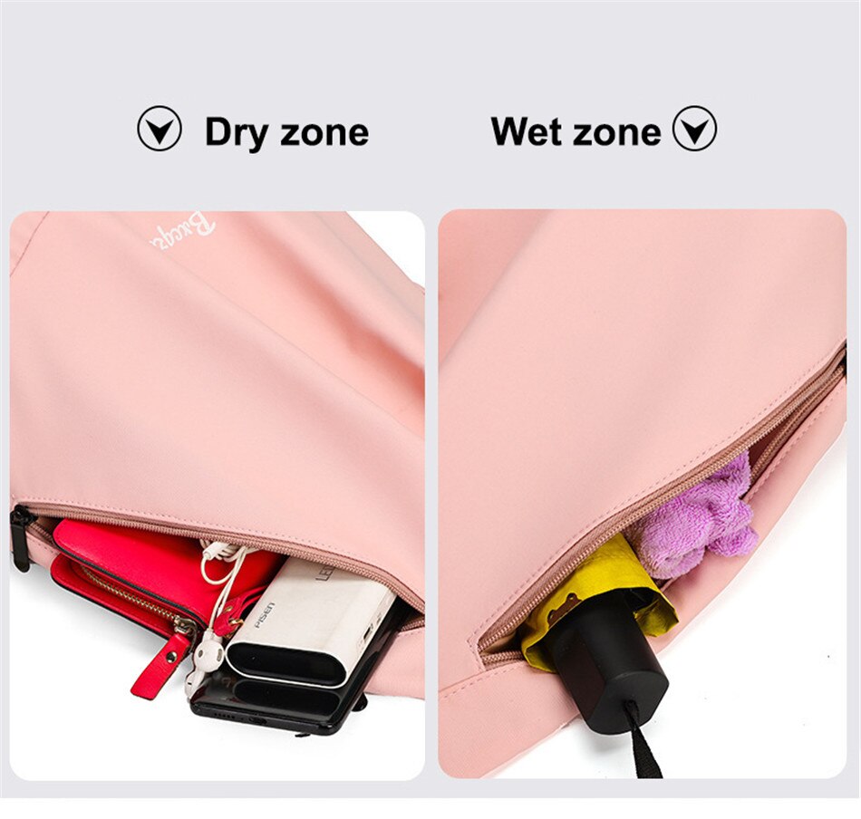 Separate Wet And Dry Swimming Gym Backpack High Quality Women Shoulder Nylon Waterproof Beach Bag With Independent Shoes Pocket