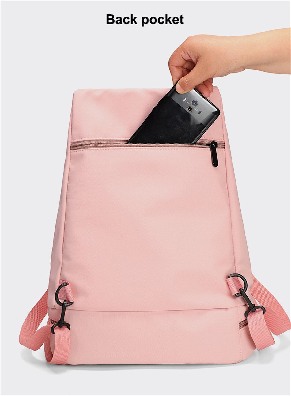 Separate Wet And Dry Swimming Gym Backpack High Quality Women Shoulder Nylon Waterproof Beach Bag With Independent Shoes Pocket