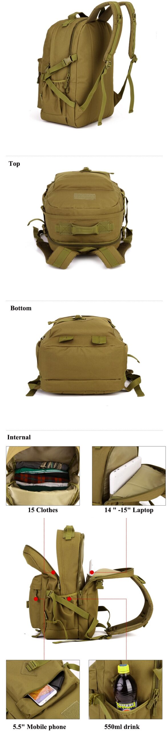 Outdoor 40L Waterproof Tactical Camouflage Backpack Men Travel Sports Military Bag Male Mountaineer Hiking Climbing Camping Bags