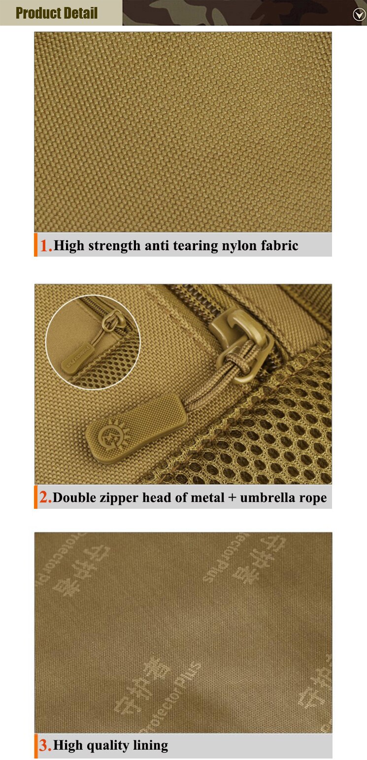 Outdoor 40L Waterproof Tactical Camouflage Backpack Men Travel Sports Military Bag Male Mountaineer Hiking Climbing Camping Bags