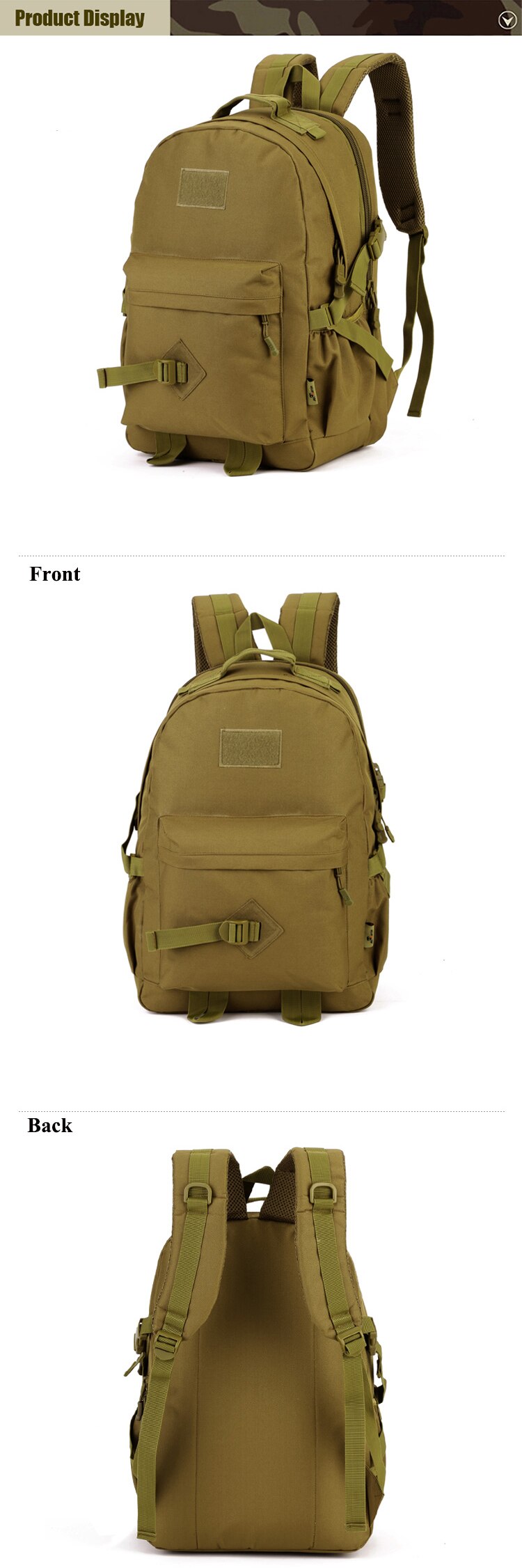 Outdoor 40L Waterproof Tactical Camouflage Backpack Men Travel Sports Military Bag Male Mountaineer Hiking Climbing Camping Bags