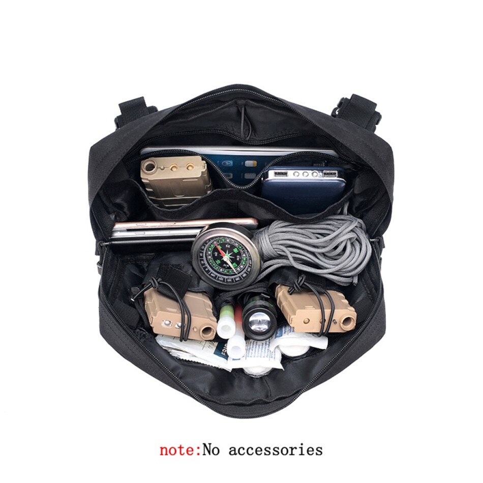 Tactical Chest Bag Hip Hop Streetwear Pouch Molle Front Pack Vest Backpack Breathable Mesh Outdoor Hunting Military Combat Bags