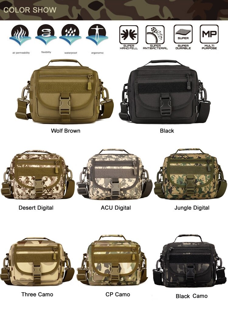 New Nylon Shoulder Bag Messenger Mobile Travel Packages Hiking Camping Fishing Hunting Equipment Utility Military Crossbody Pack