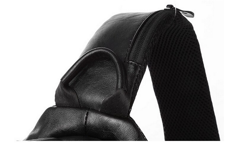 Men Quality Messenger Bag Casual PU Leather Waterproof Shoulder Bags Travel Sports Student Zipper Sling Crossbody Chest Bag Male