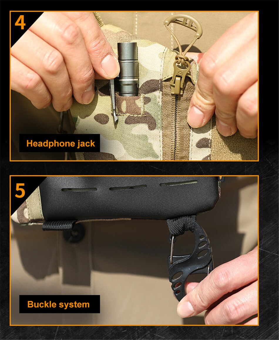 Outdoor Camouflage Tactical Shoulder Bag Nylon Wear-resistant Multifunctional Commuter Hiking Waist Bag Men Street Trend Wallet