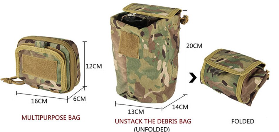 Camouflage Multi-function Five-piece Set Tactical Girdle Tactical Waist Bag Military Fan Hunting Accessories Pouch