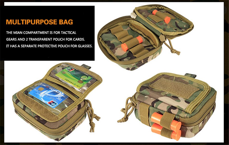 Camouflage Multi-function Five-piece Set Tactical Girdle Tactical Waist Bag Military Fan Hunting Accessories Pouch