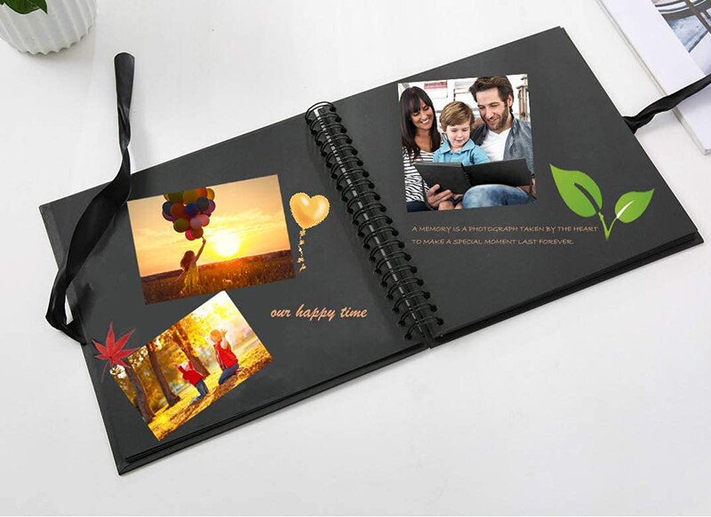 60/80 Pages Photo Albums Scrapbook Paper DIY Craft Album Scrapbooking Picture Album for Wedding Anniversary Gifts Memory Books