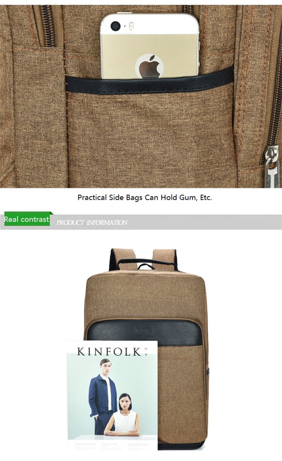 Japan And South Korea Leisure Waterproof Multi-Function Computer Double Backpack Men And Women Portable Ultra-Light Computer Bag