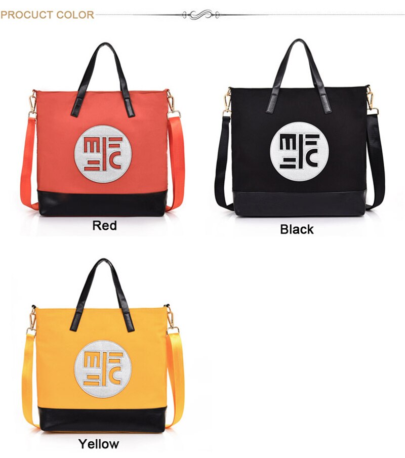 Women Large Capacity Handbags New Fashion Nylon Waterproof Shoulder Bag Shopping Travel Casual Tote Crossbody City Bags For Girl