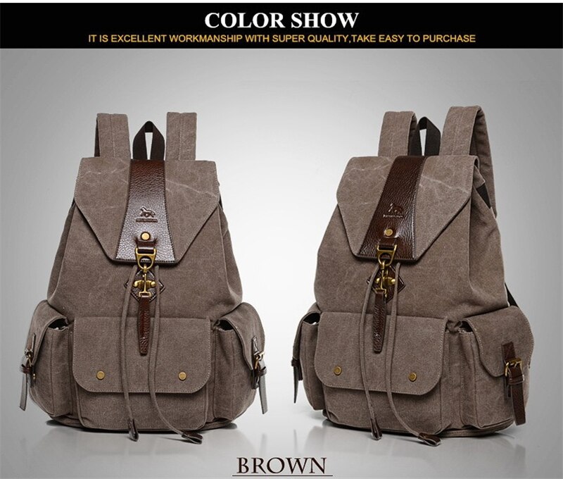 New Casual Men Backpack England Style Vintage Men's School Bags Travel Sport Camping Hiking Quality Washed Canvas Backpack Women