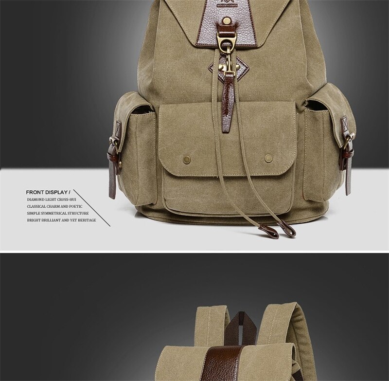 New Casual Men Backpack England Style Vintage Men's School Bags Travel Sport Camping Hiking Quality Washed Canvas Backpack Women