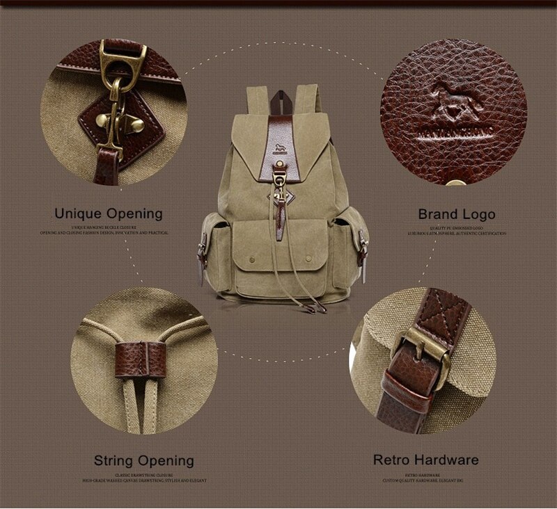 New Casual Men Backpack England Style Vintage Men's School Bags Travel Sport Camping Hiking Quality Washed Canvas Backpack Women