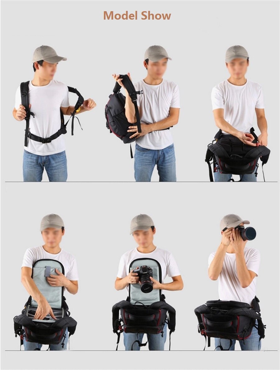 SLR Photography Travel Bag Male And Female Outdoor Waterproof Anti-Drop Professional Camera Digital Accessories Storage Backpack