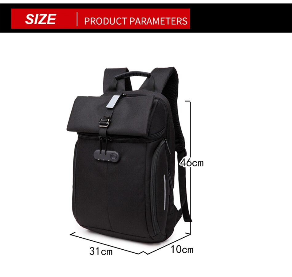 Business Anti-theft Backpack Men Women Laptop Notebook Waterproof Backpacks Large Capacity School Travel Casual USB Charging Bag