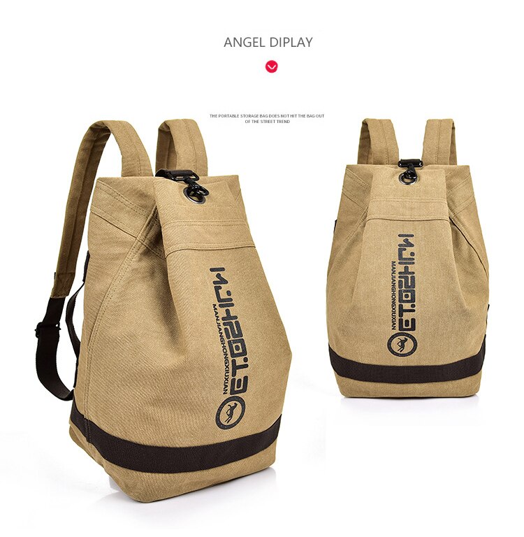 Vintage Bucket Travel Backpack Men Women Large Capacity Waterproof School Laptop Shoulder Bags Leisure Card Pocket Tote Bagpack