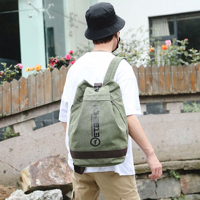 Vintage Bucket Travel Backpack Men Women Large Capacity Waterproof School Laptop Shoulder Bags Leisure Card Pocket Tote Bagpack