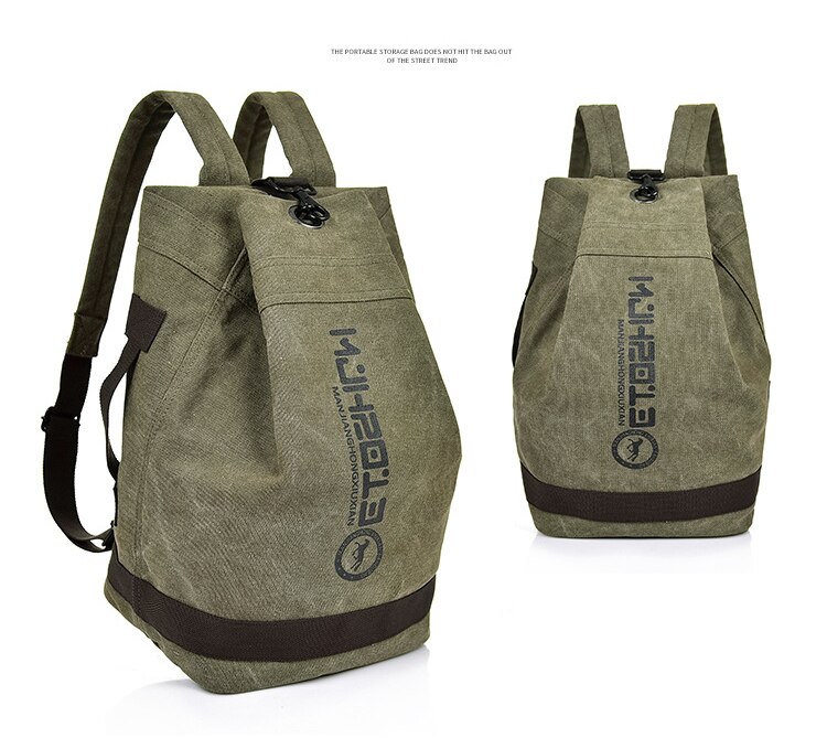 Vintage Bucket Travel Backpack Men Women Large Capacity Waterproof School Laptop Shoulder Bags Leisure Card Pocket Tote Bagpack