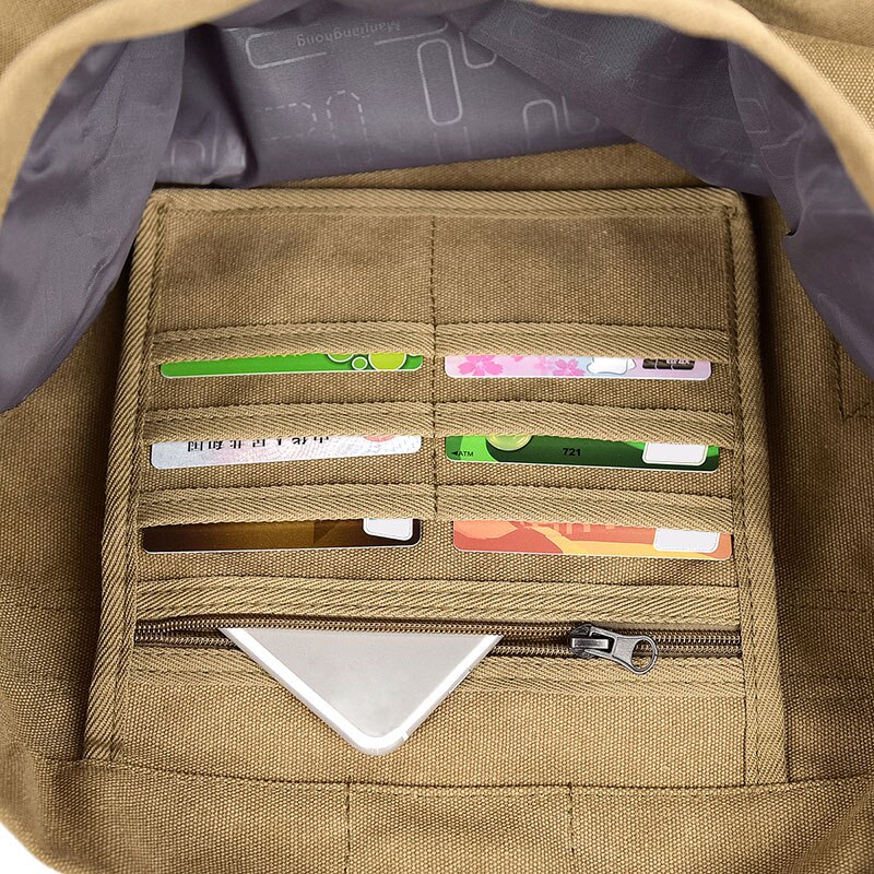 Vintage Bucket Travel Backpack Men Women Large Capacity Waterproof School Laptop Shoulder Bags Leisure Card Pocket Tote Bagpack