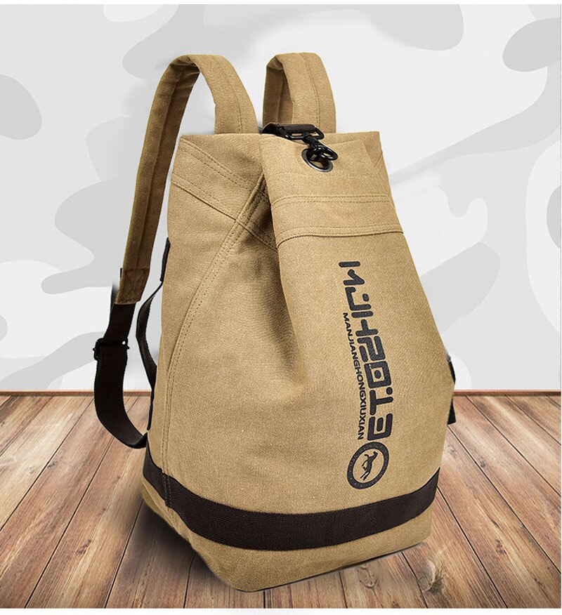 Vintage Bucket Travel Backpack Men Women Large Capacity Waterproof School Laptop Shoulder Bags Leisure Card Pocket Tote Bagpack