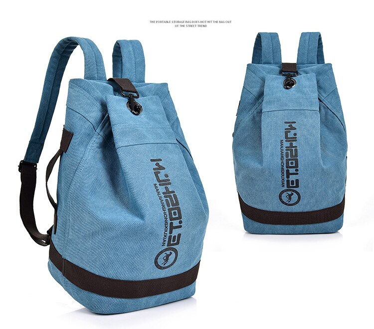 Vintage Bucket Travel Backpack Men Women Large Capacity Waterproof School Laptop Shoulder Bags Leisure Card Pocket Tote Bagpack