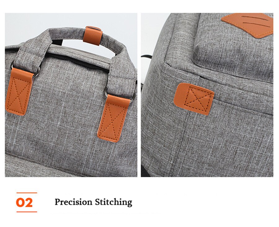 New Three-Piece USB Charging Bag Men Women 15.6 Inch Laptop Backpack Fashion School Bags Large Capacity Multifunction Travel Bag