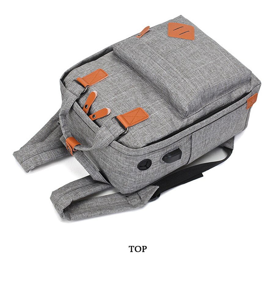 New Three-Piece USB Charging Bag Men Women 15.6 Inch Laptop Backpack Fashion School Bags Large Capacity Multifunction Travel Bag
