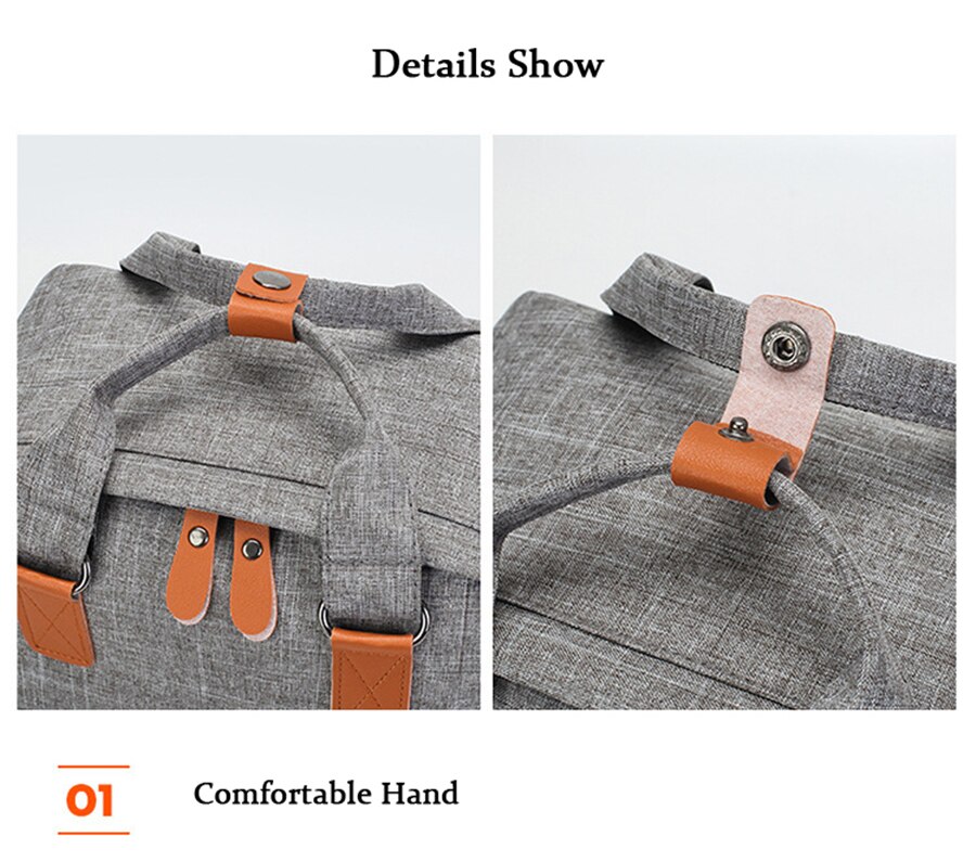 New Three-Piece USB Charging Bag Men Women 15.6 Inch Laptop Backpack Fashion School Bags Large Capacity Multifunction Travel Bag