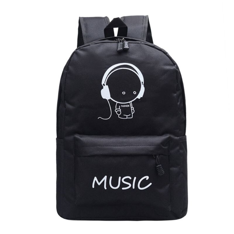 Fashion Luminous Backpack Nylon Lightweight Casual Daypack For Teenage Girls Student School Bag Travel Shopping Backpacks Female