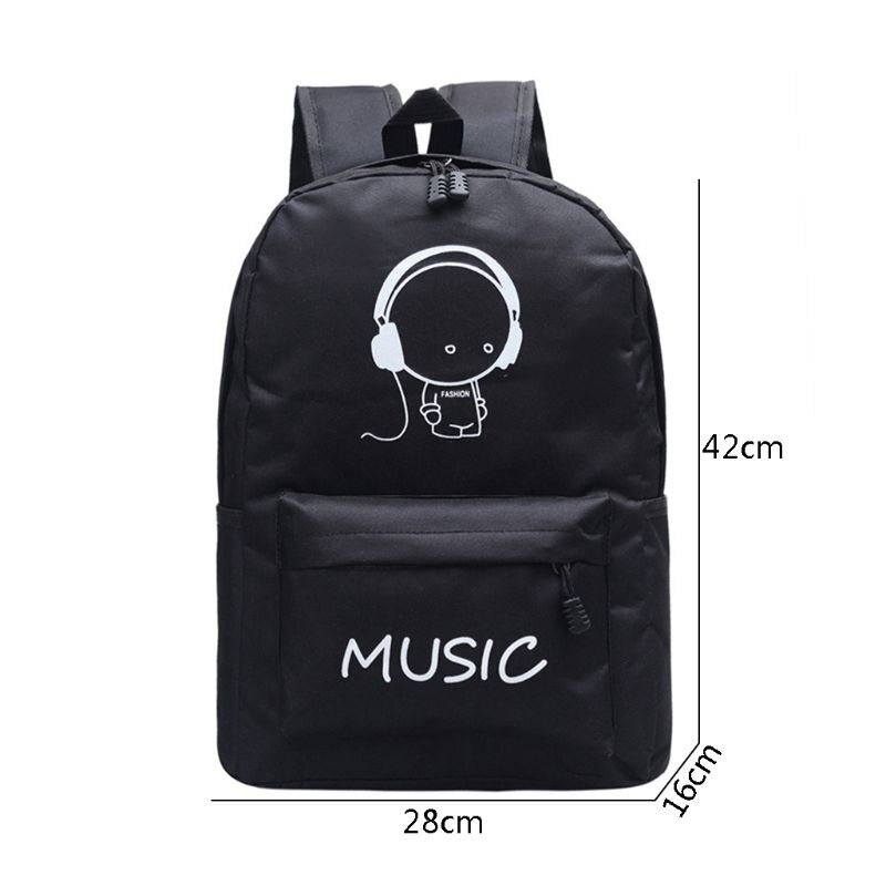 Fashion Luminous Backpack Nylon Lightweight Casual Daypack For Teenage Girls Student School Bag Travel Shopping Backpacks Female