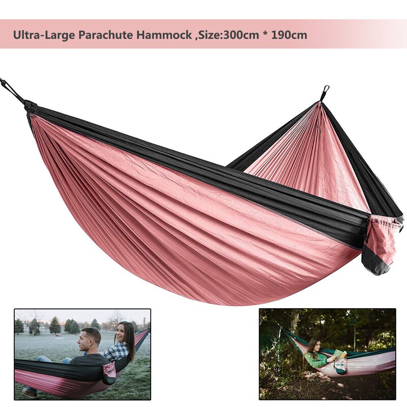 Ultra-Large Light weight Parachute Hammock Camping Survival Garden Hunting Leisure Hamac Travel Double Person Hamak Ramac