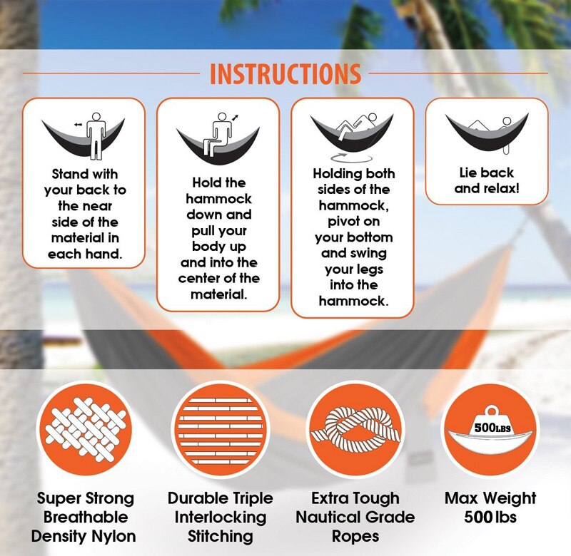 Ultra-Large Light weight Parachute Hammock Camping Survival Garden Hunting Leisure Hamac Travel Double Person Hamak Ramac