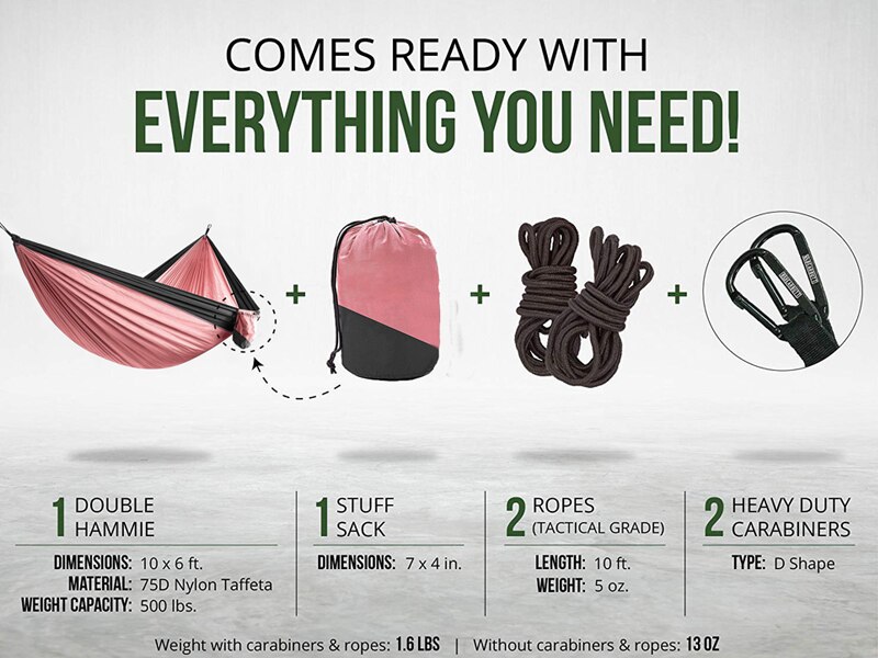 Ultra-Large Light weight Parachute Hammock Camping Survival Garden Hunting Leisure Hamac Travel Double Person Hamak Ramac