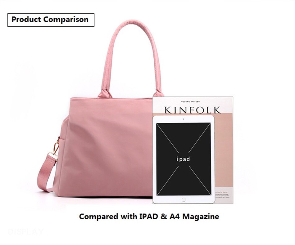 Casual Nylon Cloth One Shoulder Travel Bag Female Fashion Simple Sports Fitness Handbag Large Capacity Solid Color Crossbody Bag