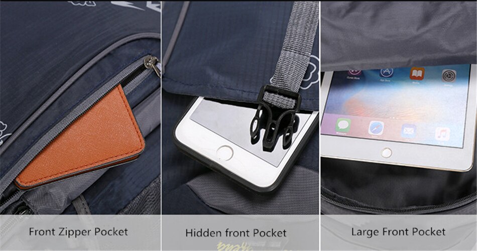 Outdoor Travel Camping Backpack Men Women Softback Nylon Mountaineering Hiking Backpacks Waterproof Larger Capacity Sports Bags