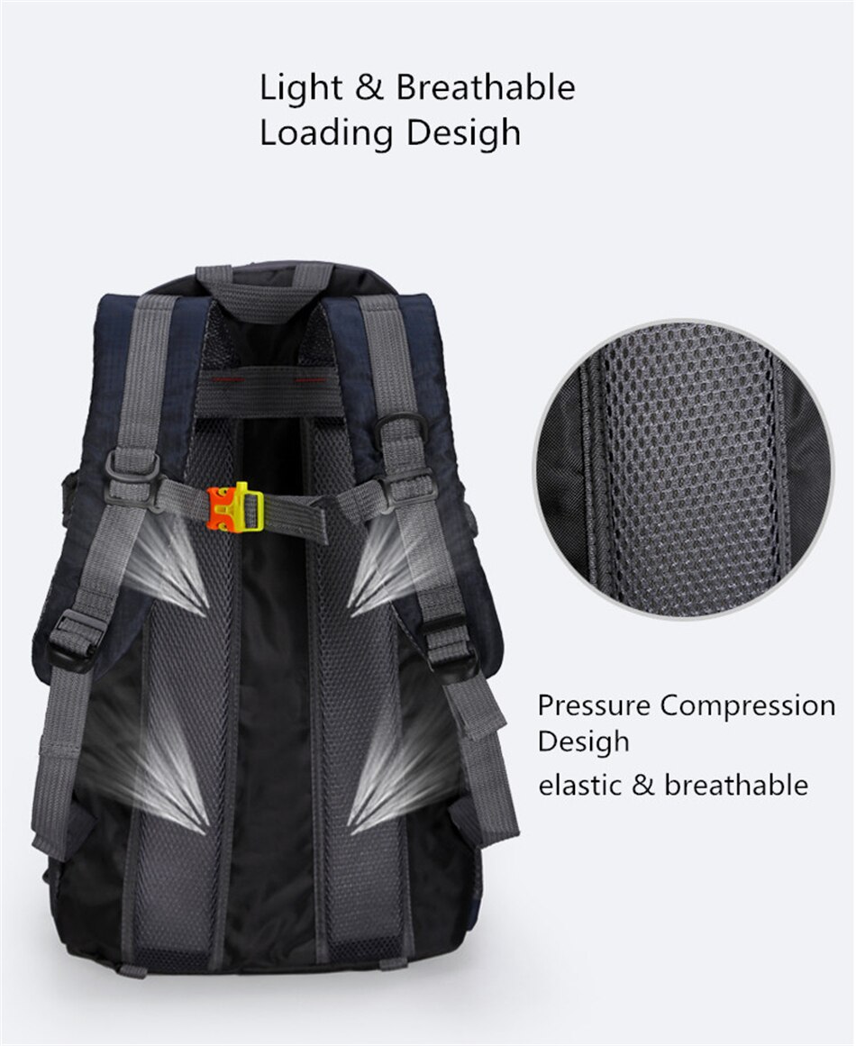 Outdoor Travel Camping Backpack Men Women Softback Nylon Mountaineering Hiking Backpacks Waterproof Larger Capacity Sports Bags