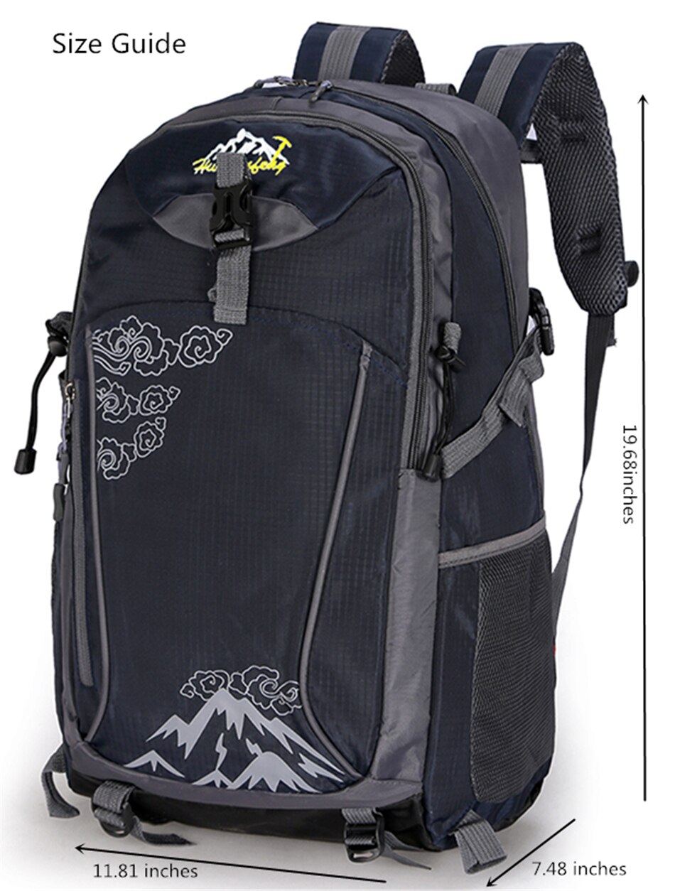 Outdoor Travel Camping Backpack Men Women Softback Nylon Mountaineering Hiking Backpacks Waterproof Larger Capacity Sports Bags