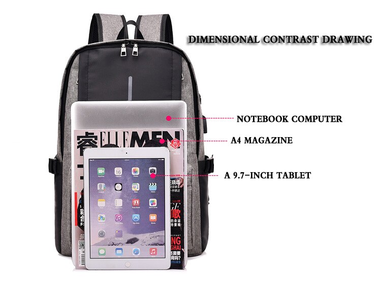 New USB Charging Backpack Men Women Multi-functional Travel Business 15.6 Inch Laptop Backpacks School Bags For Teenagers Unisex