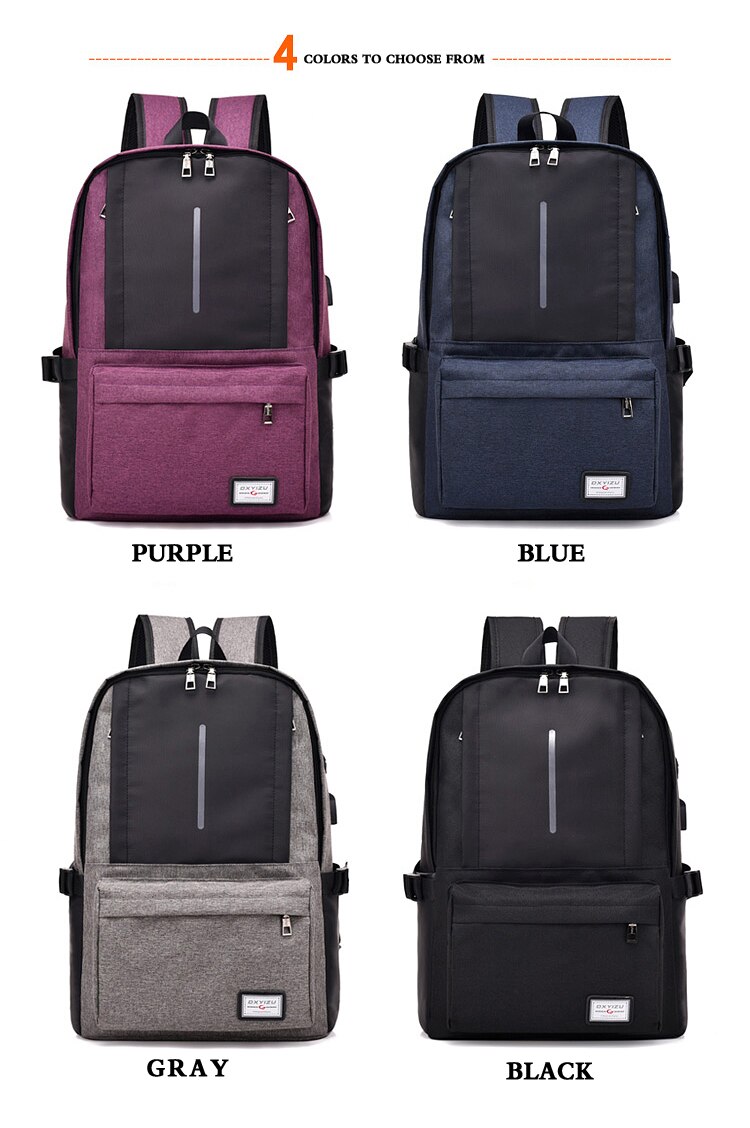New USB Charging Backpack Men Women Multi-functional Travel Business 15.6 Inch Laptop Backpacks School Bags For Teenagers Unisex