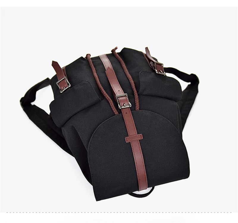 Canvas School Bags Women Waterproof Casual Large Capacity Vintage Backpack Teenagers Unisex Student Shopping Travel Shoulder Bag