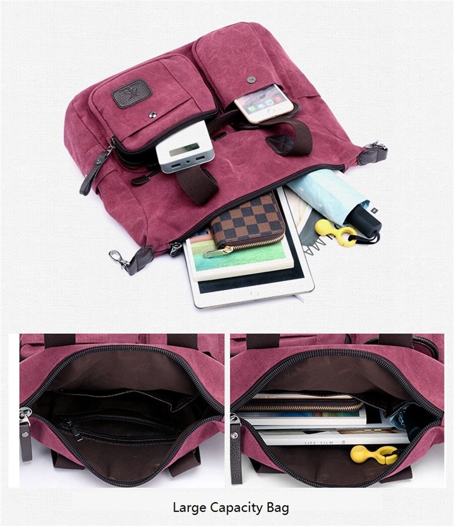 2019 High Quality Canvas Woman Bags Portable Retro Style Canvas Bag Outdoor Travel Leisure Shopping Shoulder Woman Crossbody Bag