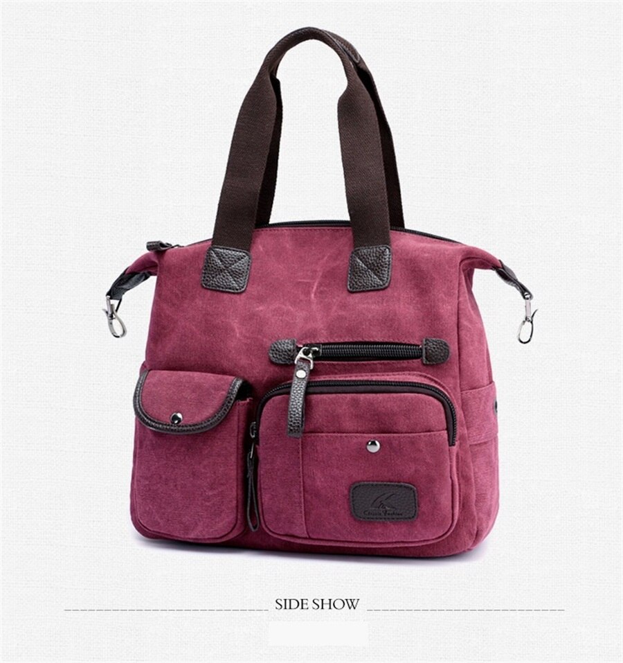 2019 High Quality Canvas Woman Bags Portable Retro Style Canvas Bag Outdoor Travel Leisure Shopping Shoulder Woman Crossbody Bag