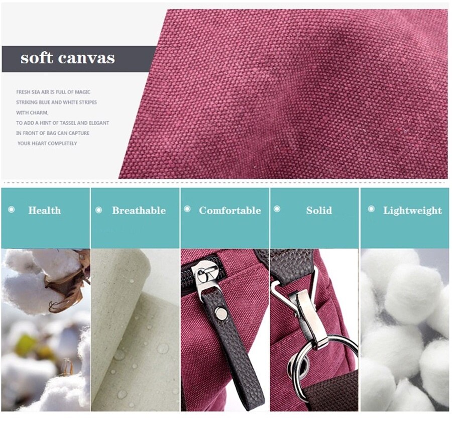 2019 High Quality Canvas Woman Bags Portable Retro Style Canvas Bag Outdoor Travel Leisure Shopping Shoulder Woman Crossbody Bag